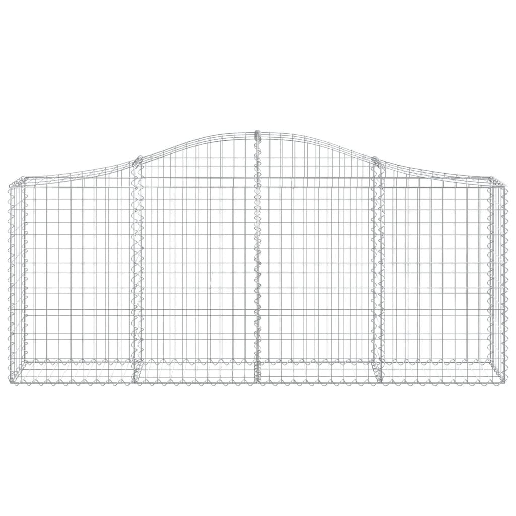 Klenuté gabionové koše 3 ks 200x30x80/100 cm pozinkované železo