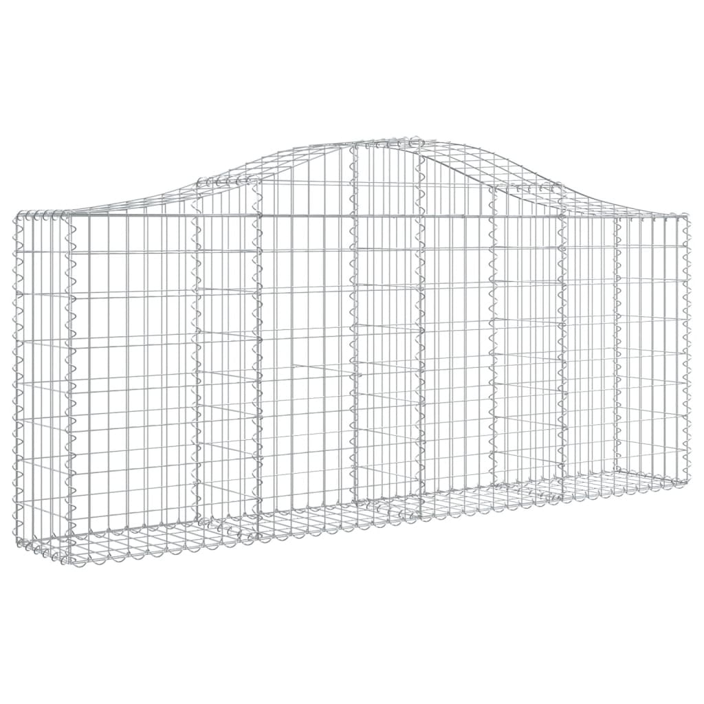 Klenuté gabionové koše 6 ks 200x30x80/100 cm pozinkované železo