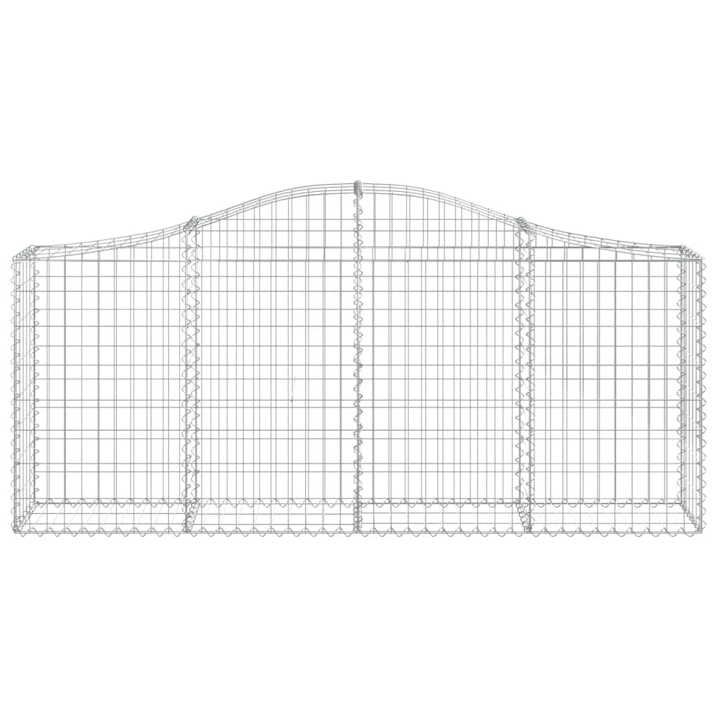 Klenuté gabionové koše 6 ks 200x30x80/100 cm pozinkované železo