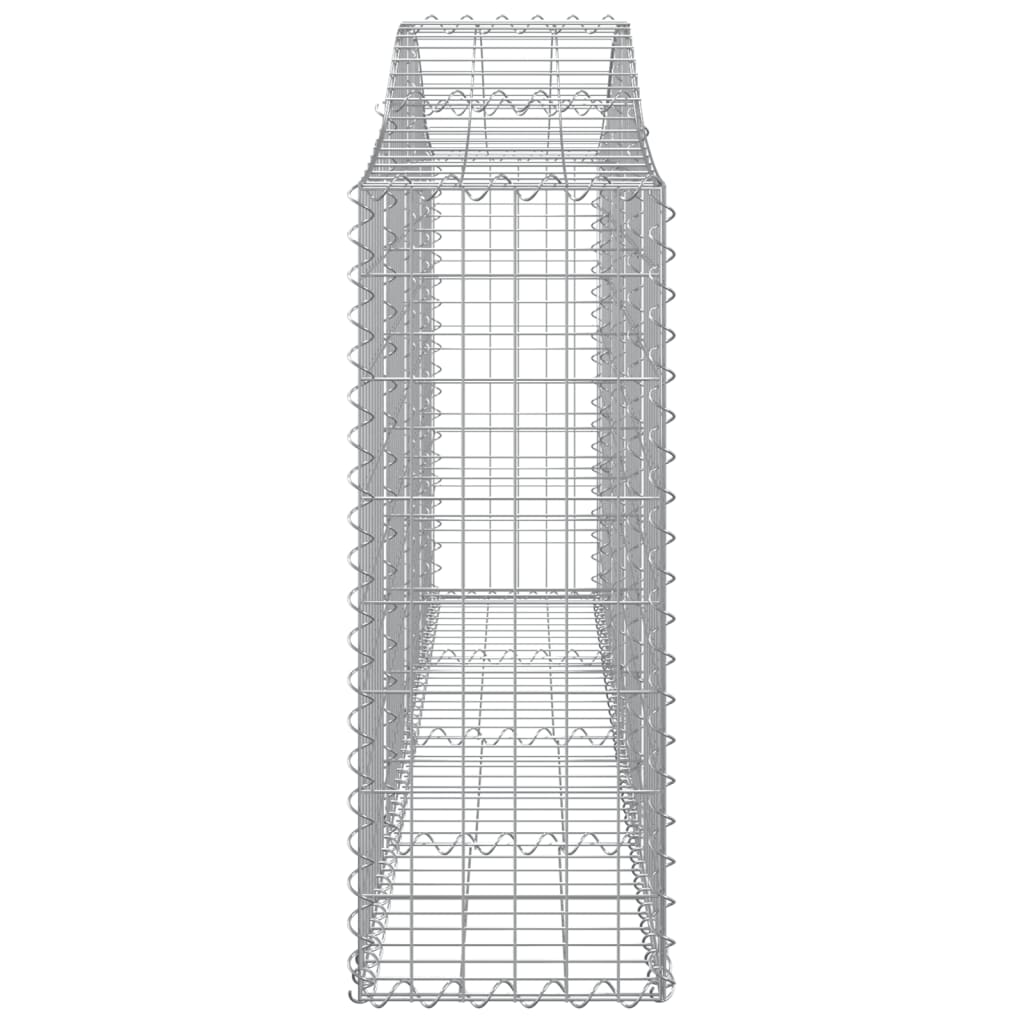 Klenuté gabionové koše 6 ks 200x30x80/100 cm pozinkované železo