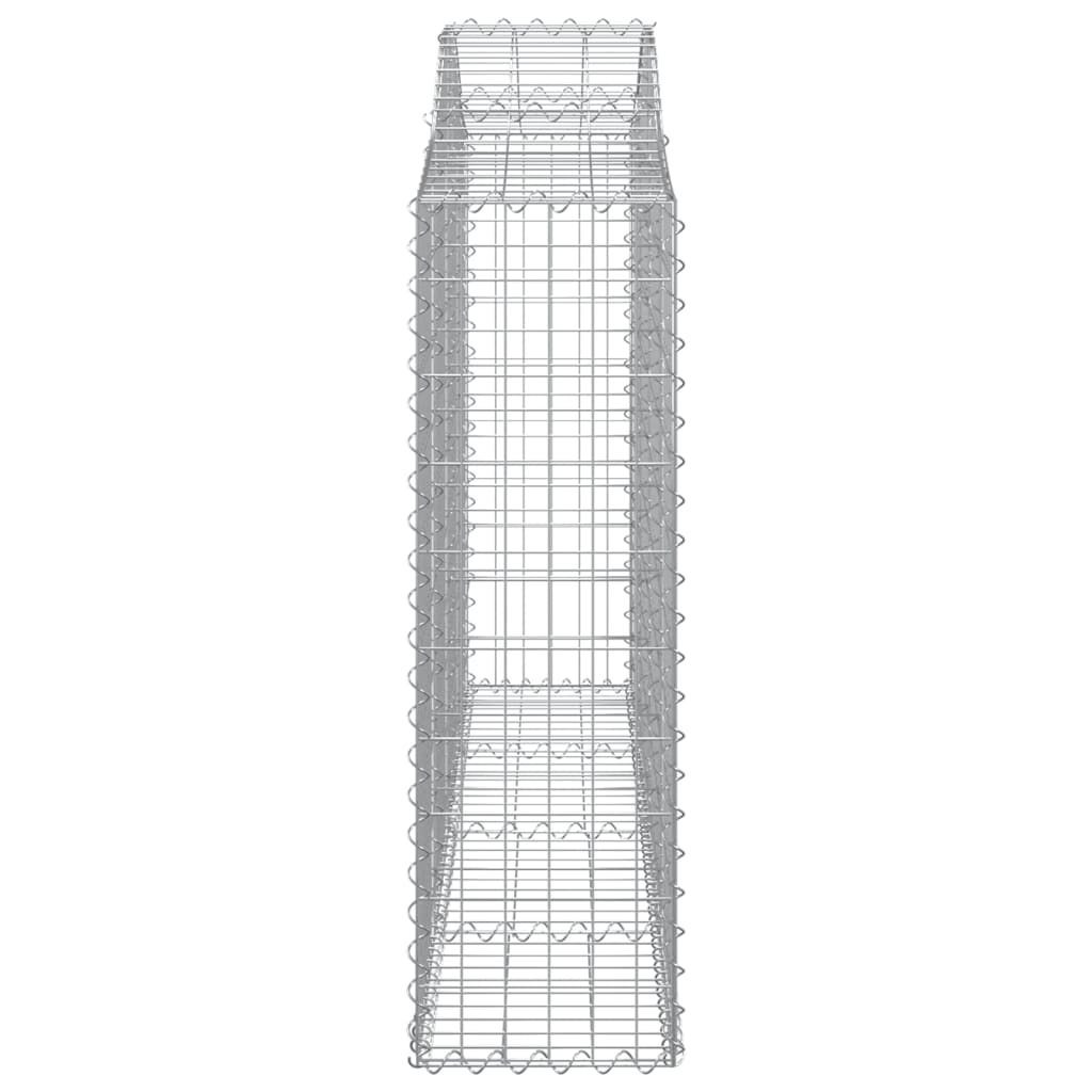 Klenuté gabionové koše 4 ks 200x30x100/120cm pozinkované železo