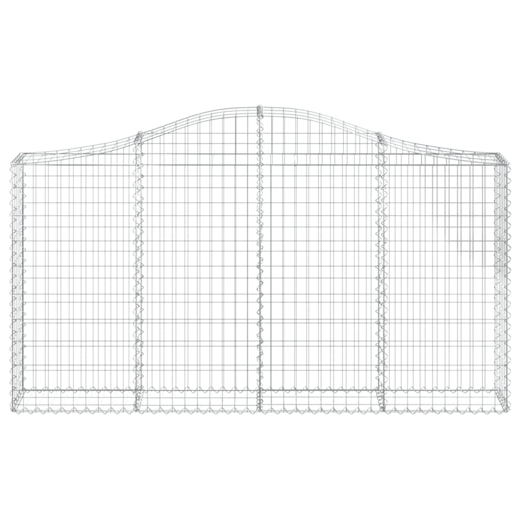 Klenuté gabionové koše 6 ks 200x30x100/120cm pozinkované železo