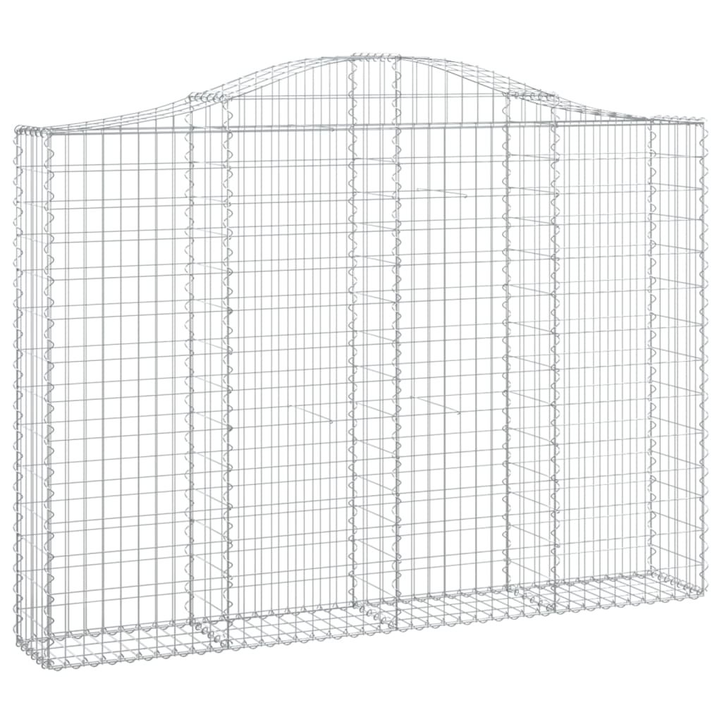 Klenuté gabionové koše 3 ks 200x30x140/160cm pozinkované železo