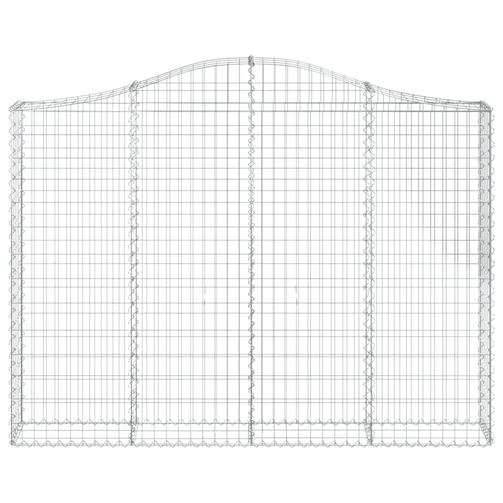 Klenuté gabionové koše 3 ks 200x30x140/160cm pozinkované železo