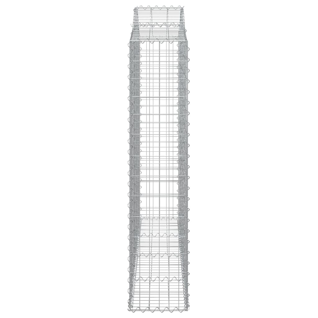 Klenuté gabionové koše 3 ks 200x30x140/160cm pozinkované železo