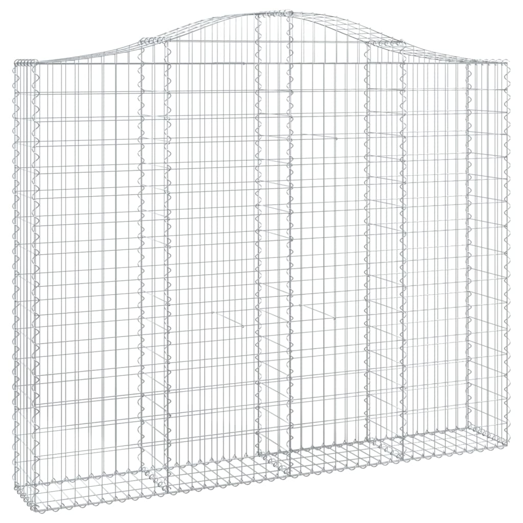 Klenuté gabionové koše 4 ks 200x30x160/180cm pozinkované železo