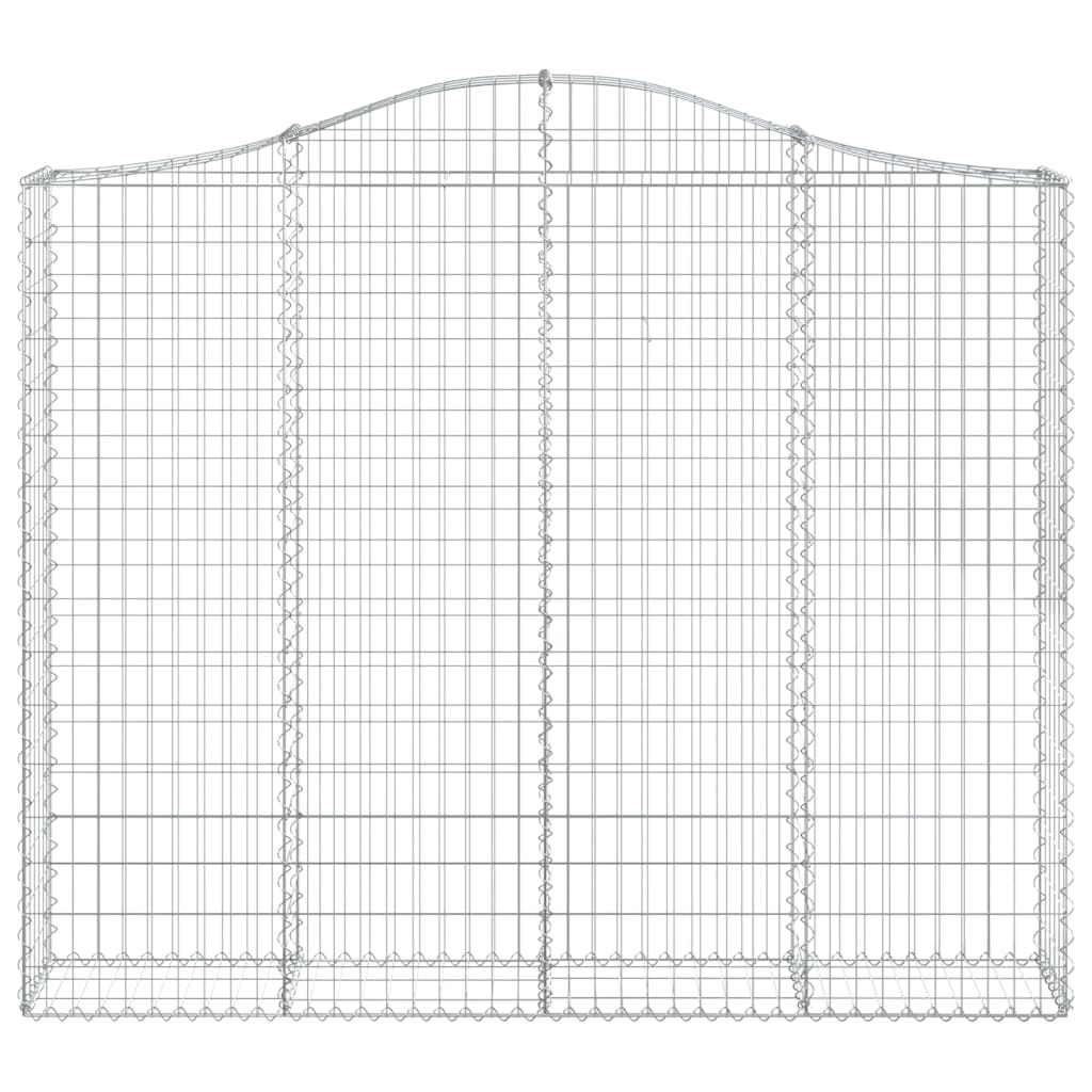 Klenuté gabionové koše 4 ks 200x30x160/180cm pozinkované železo