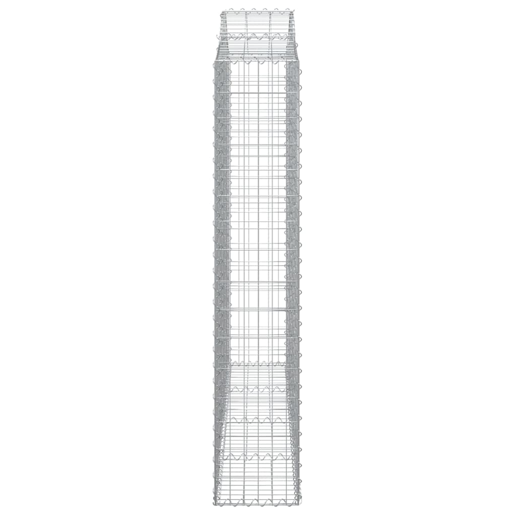 Klenuté gabionové koše 4 ks 200x30x160/180cm pozinkované železo