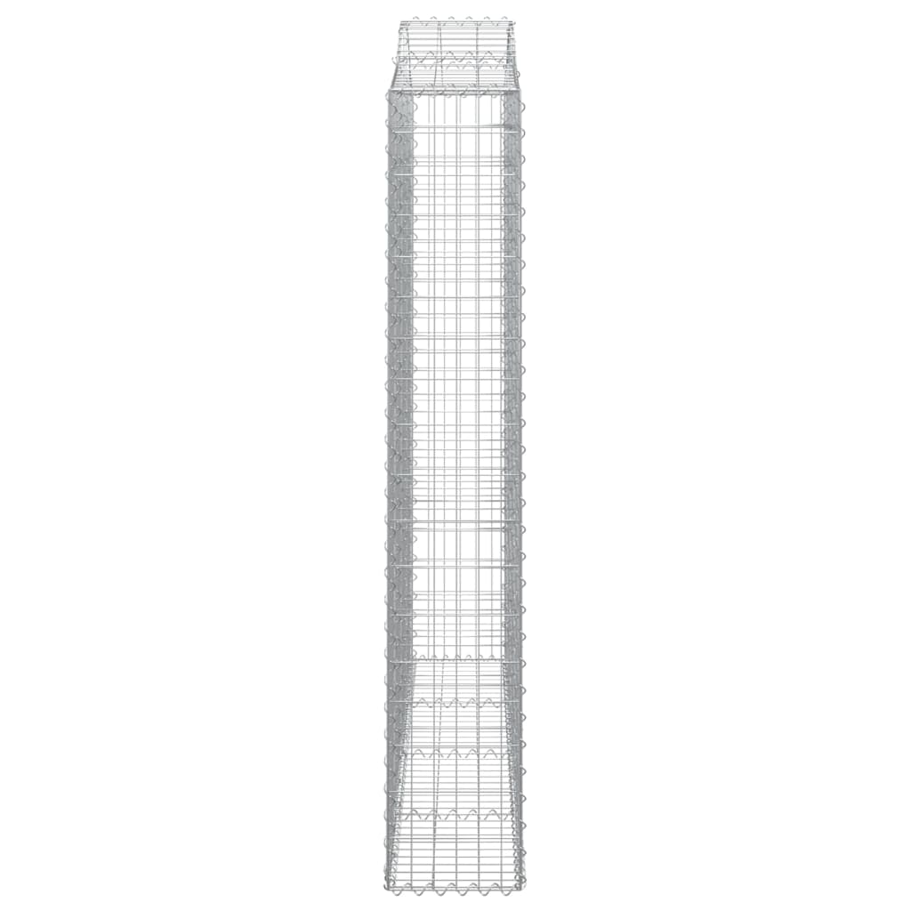 Klenuté gabionové koše 3 ks 200x30x180/200cm pozinkované železo