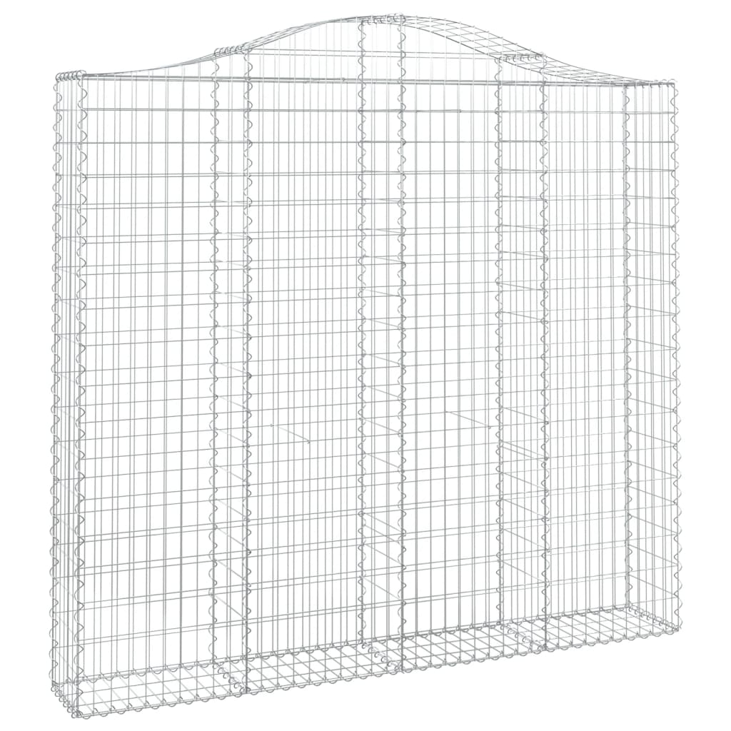 Klenuté gabionové koše 4 ks 200x30x180/200cm pozinkované železo