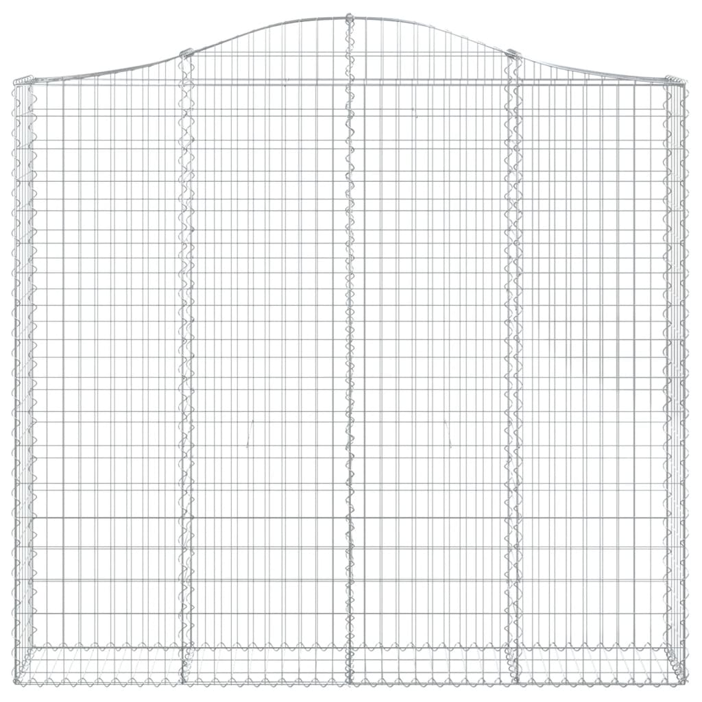 Klenuté gabionové koše 4 ks 200x30x180/200cm pozinkované železo