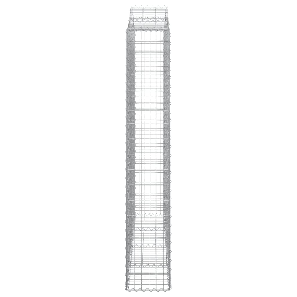 Klenuté gabionové koše 4 ks 200x30x180/200cm pozinkované železo