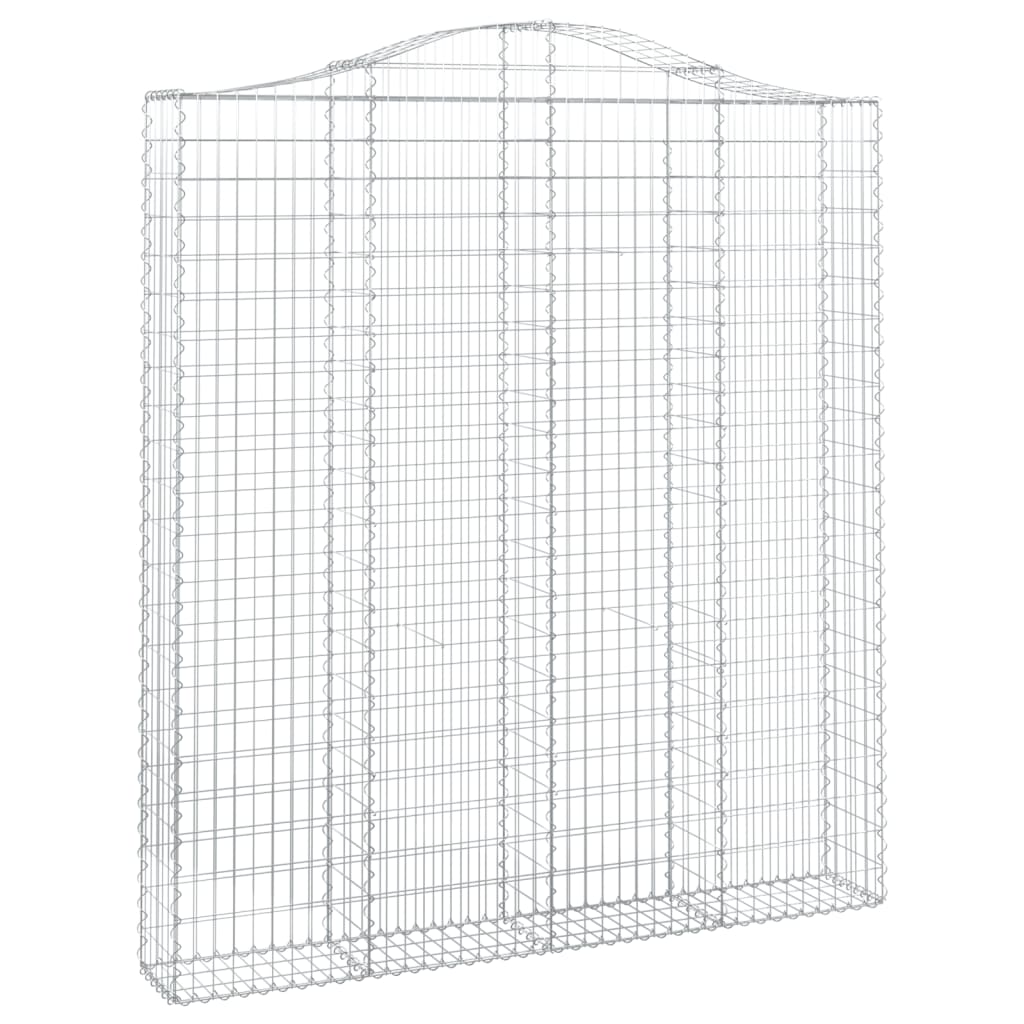 Klenuté gabionové koše 3 ks 200x30x220/240cm pozinkované železo