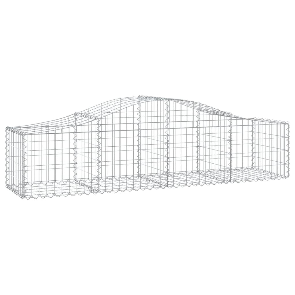 Klenuté gabionové koše 4 ks 200x50x40/60 cm pozinkované železo