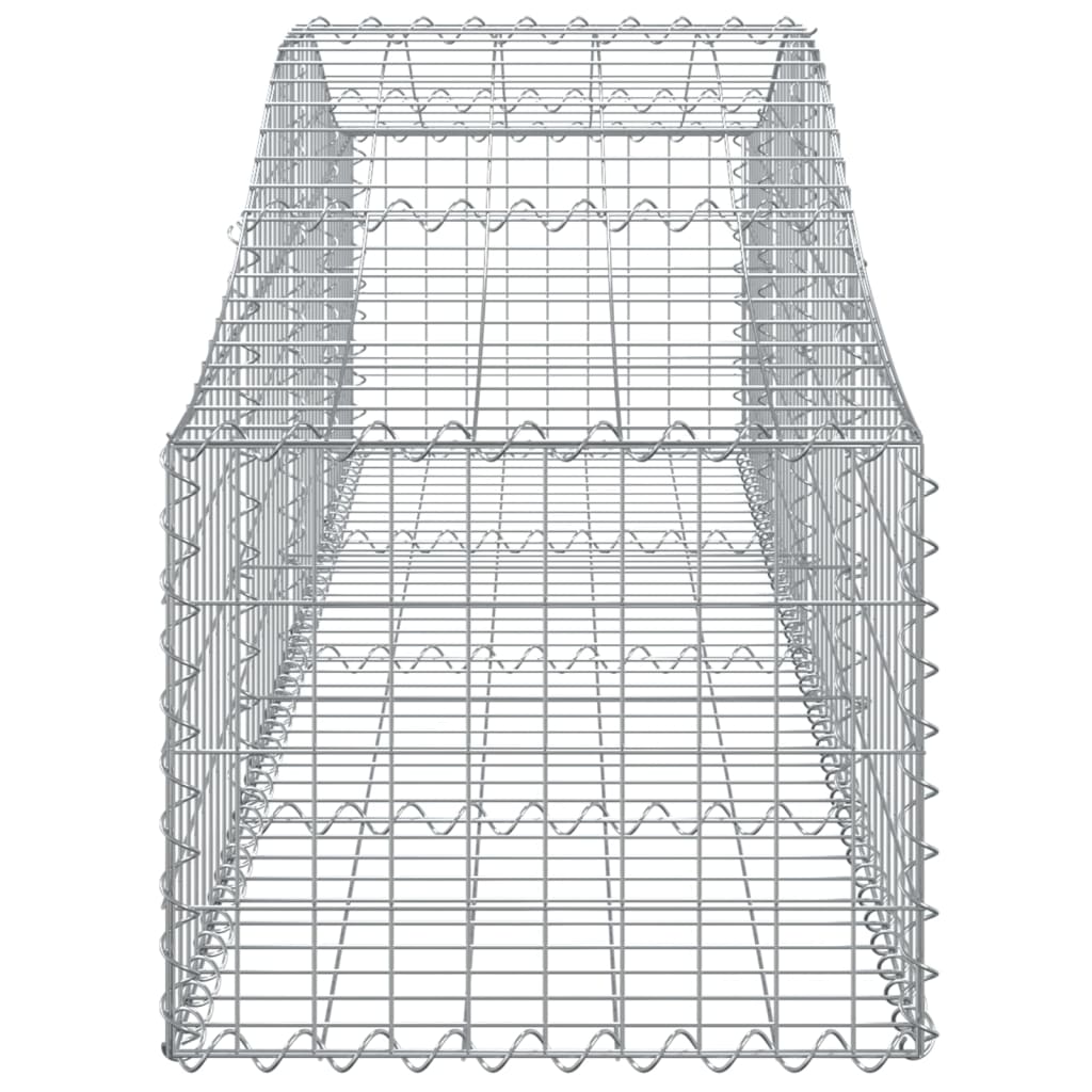Klenuté gabionové koše 4 ks 200x50x40/60 cm pozinkované železo