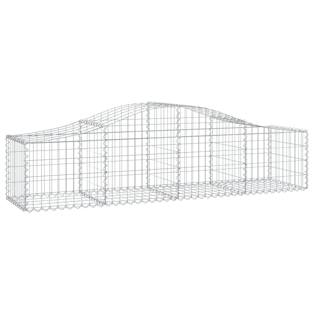 Klenuté gabionové koše 6 ks 200x50x40/60 cm pozinkované železo