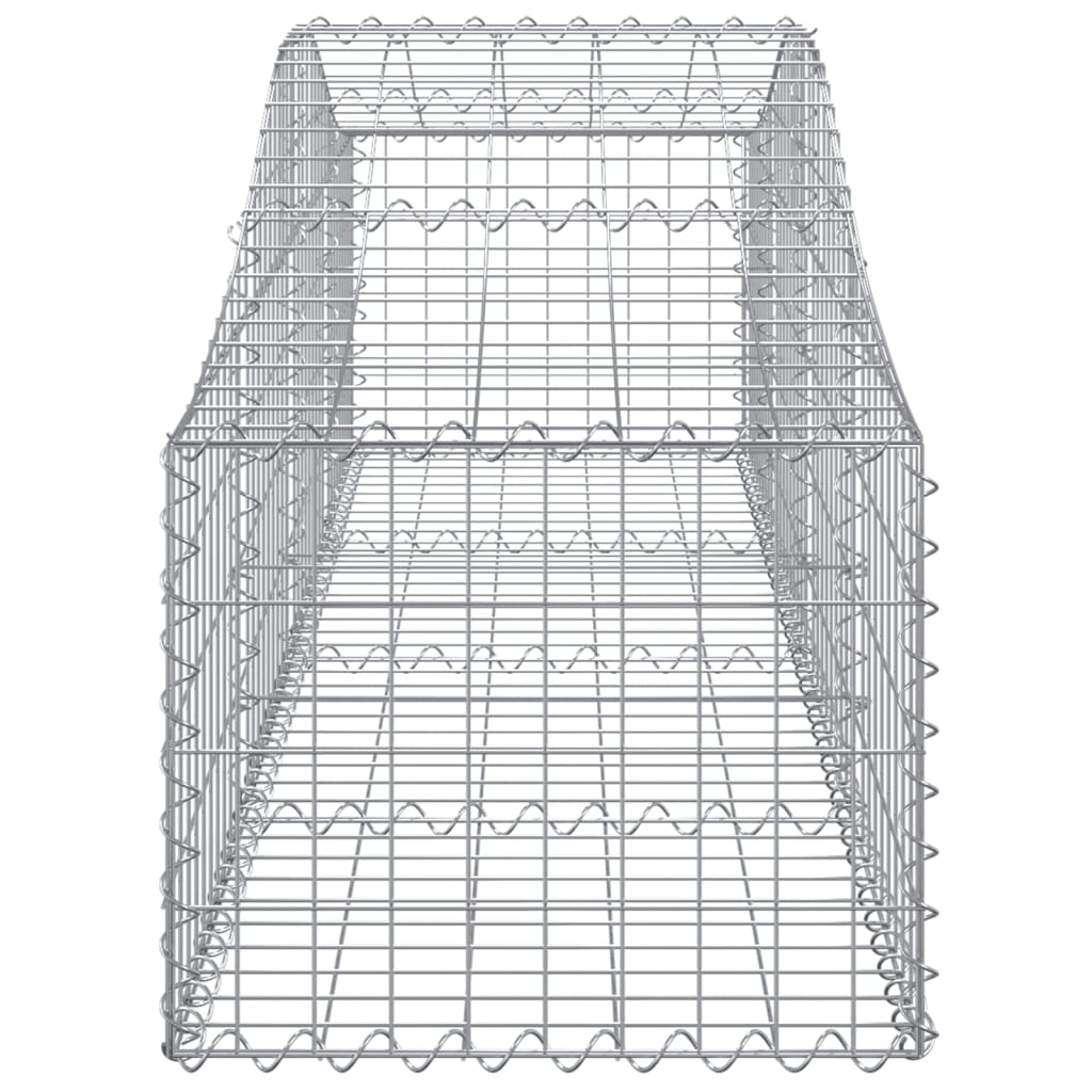 Klenuté gabionové koše 6 ks 200x50x40/60 cm pozinkované železo