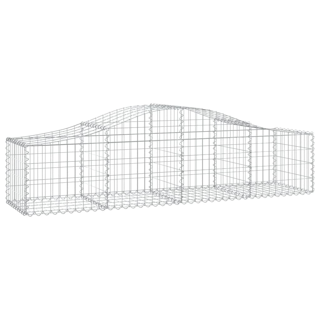 Klenuté gabionové koše 7 ks 200x50x40/60 cm pozinkované železo