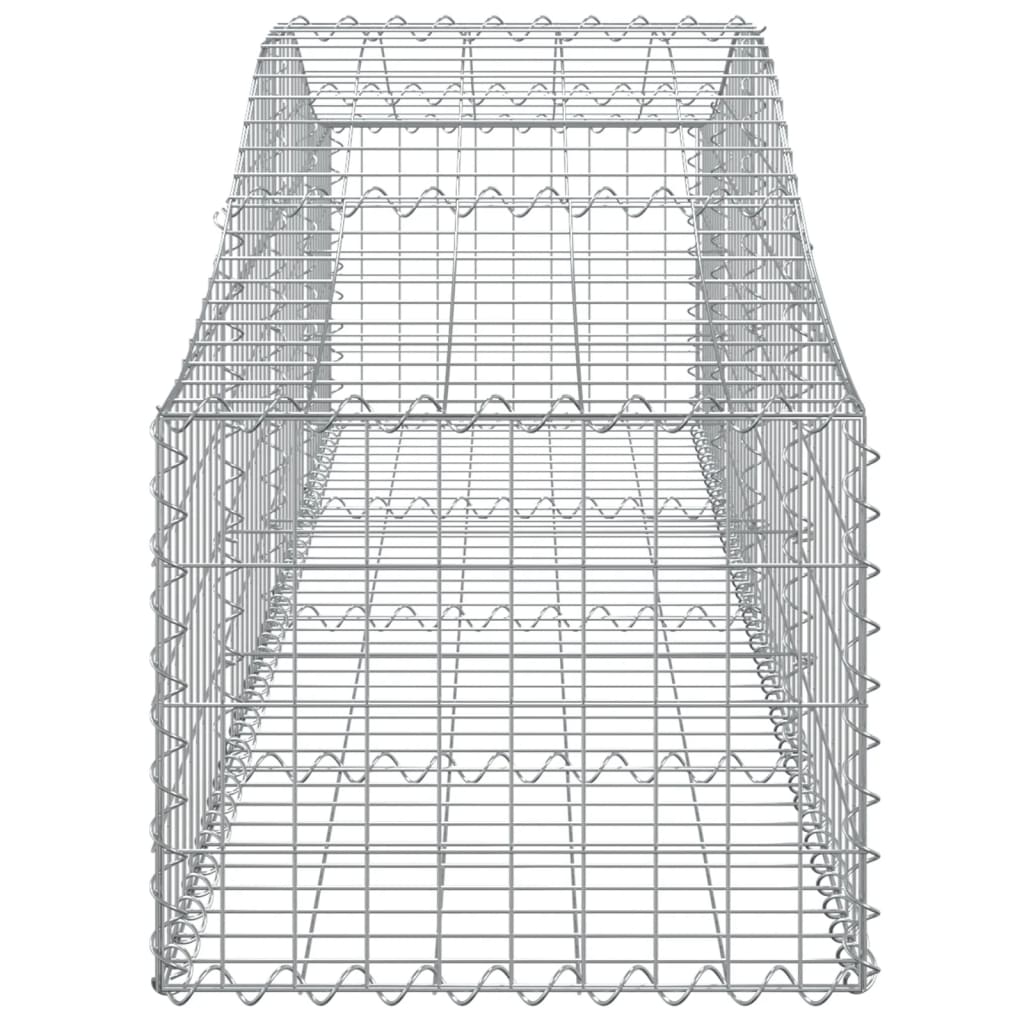 Klenuté gabionové koše 7 ks 200x50x40/60 cm pozinkované železo
