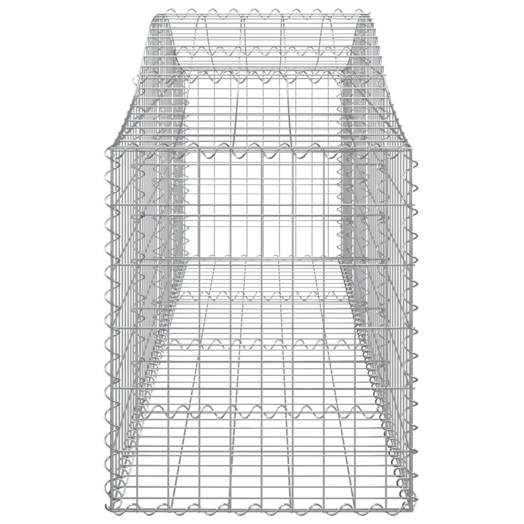 Klenuté gabionové koše 5 ks 200x50x60/80 cm pozinkované železo