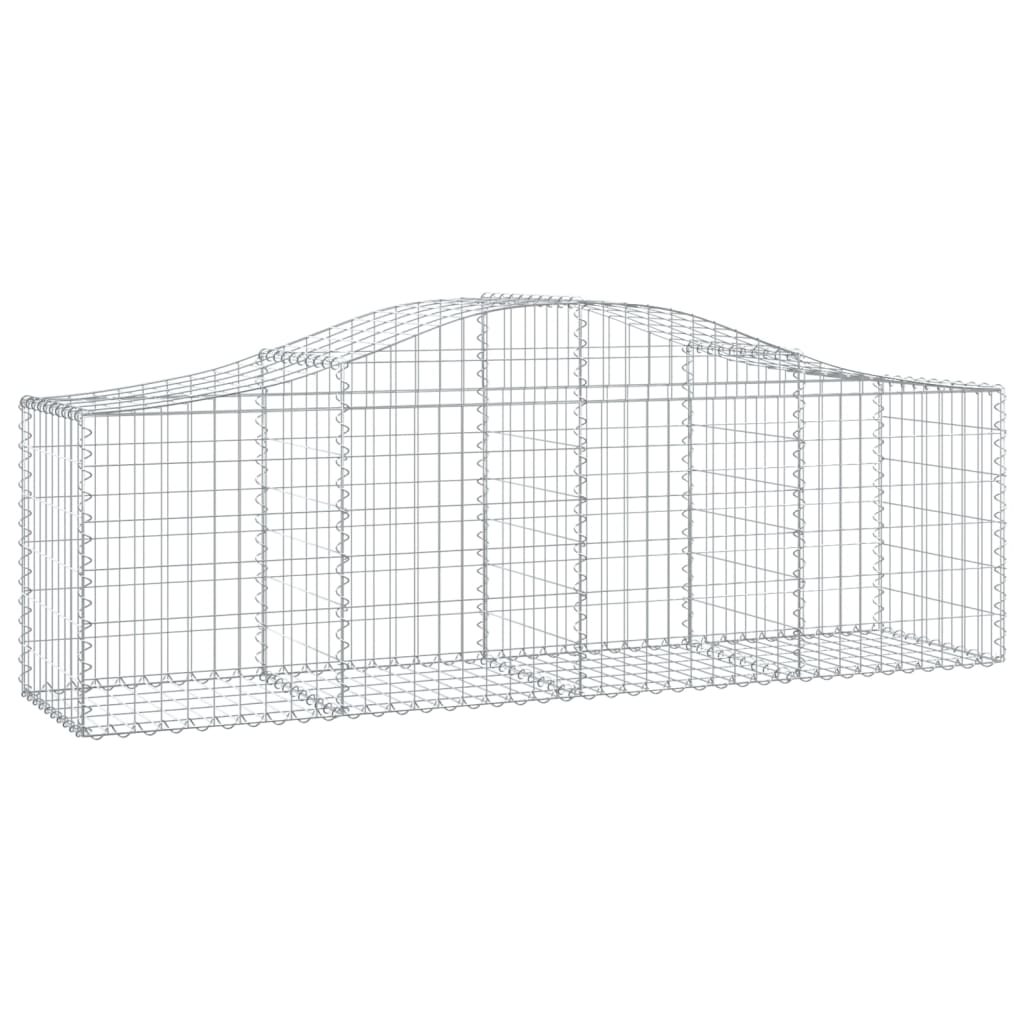Klenuté gabionové koše 6 ks 200x50x60/80 cm pozinkované železo