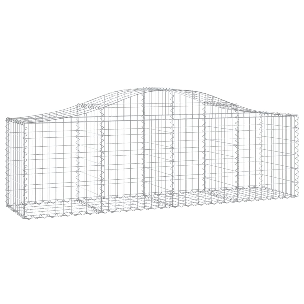 Klenuté gabionové koše 7 ks 200x50x60/80 cm pozinkované železo