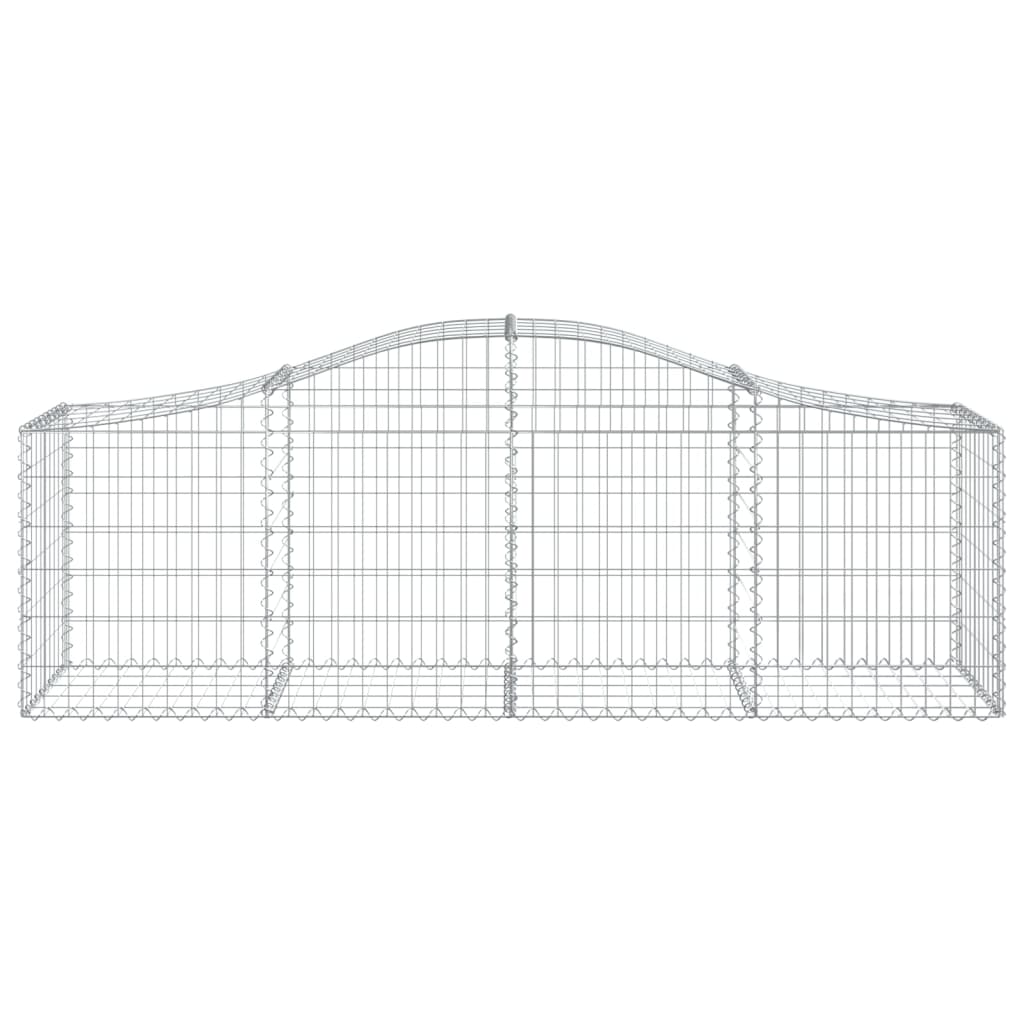 Klenuté gabionové koše 7 ks 200x50x60/80 cm pozinkované železo
