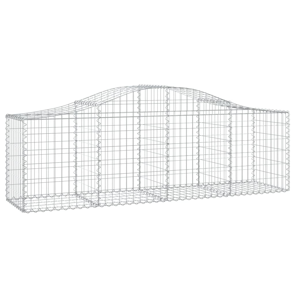 Klenuté gabionové koše 8 ks 200x50x60/80 cm pozinkované železo