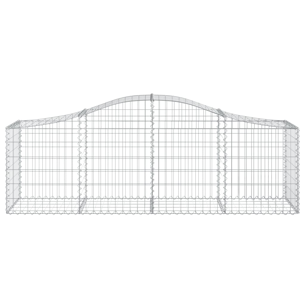 Klenuté gabionové koše 8 ks 200x50x60/80 cm pozinkované železo