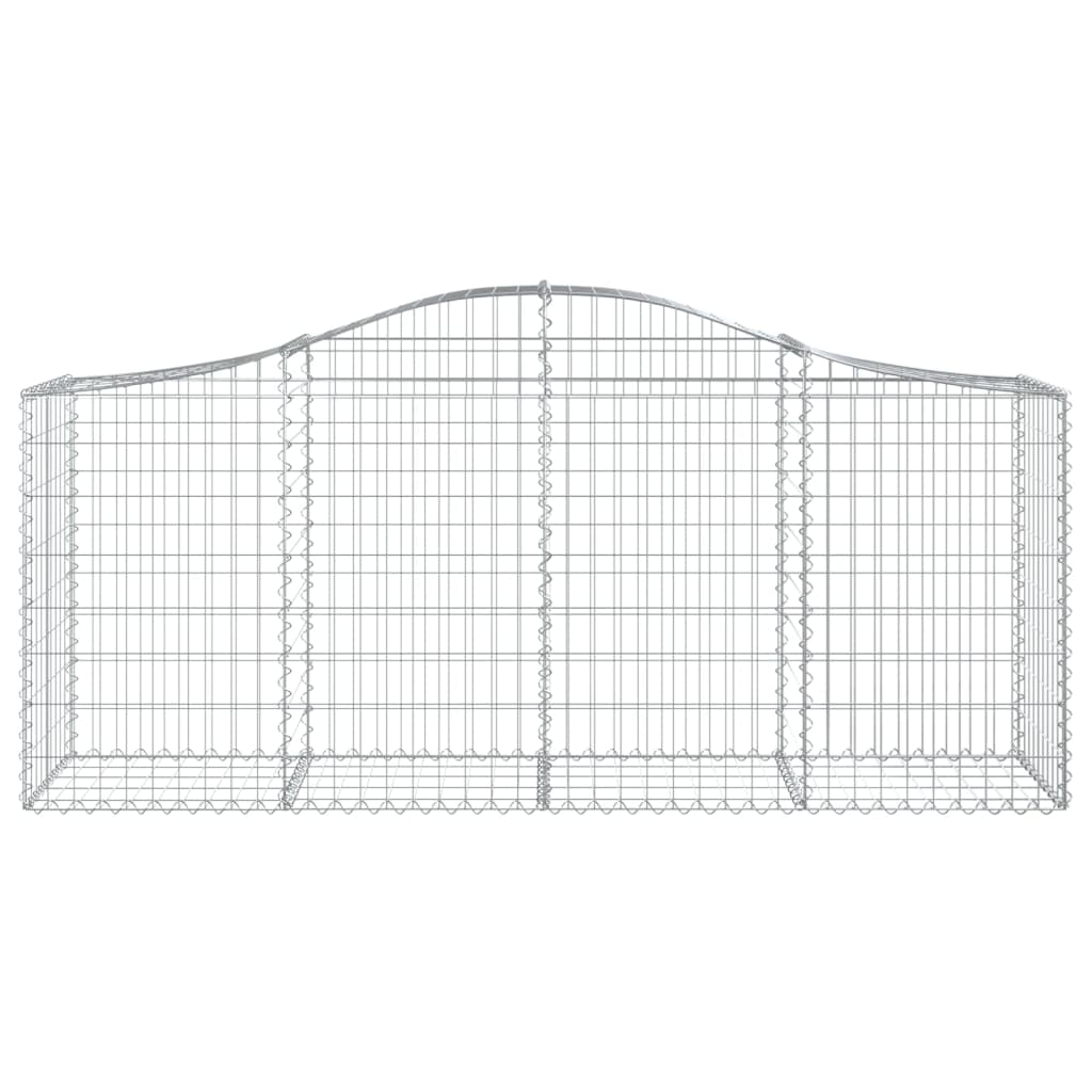Klenuté gabionové koše 4 ks 200x50x80/100 cm pozinkované železo