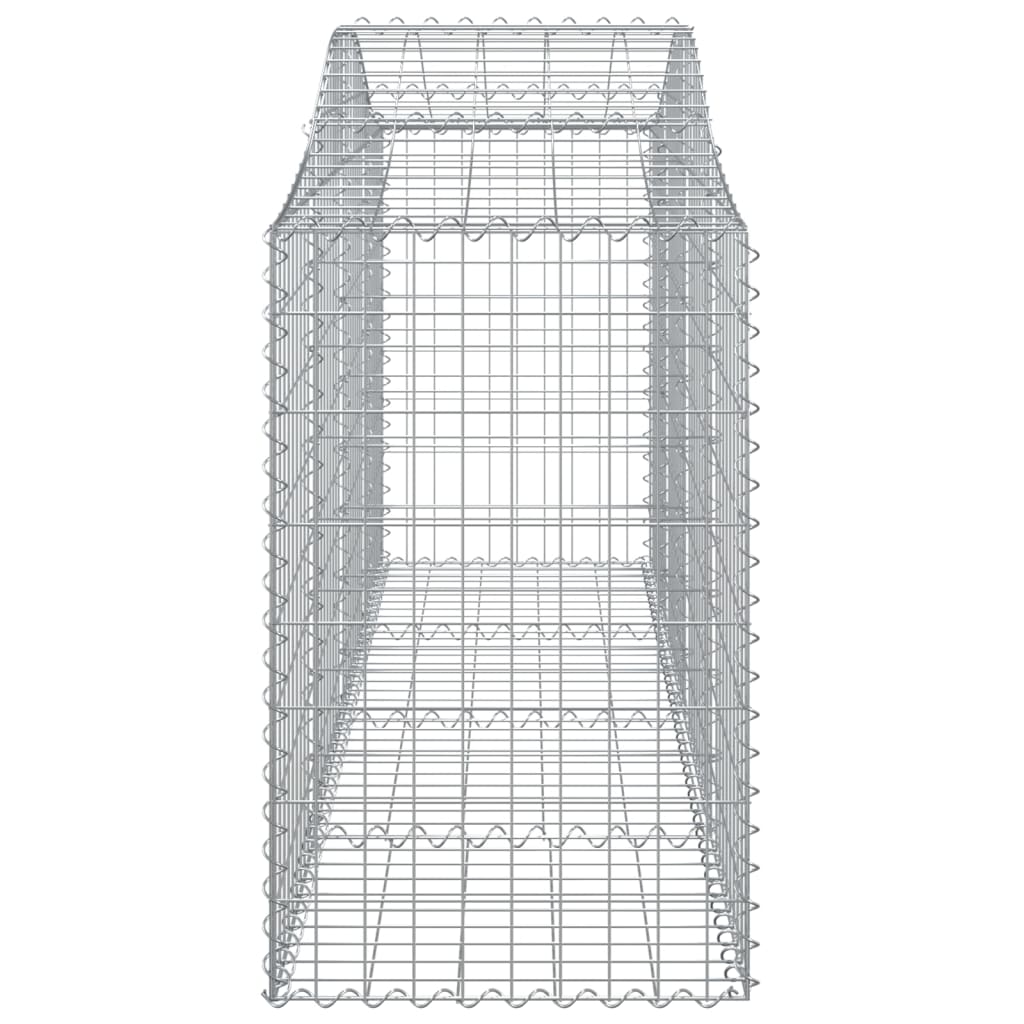 Klenuté gabionové koše 4 ks 200x50x80/100 cm pozinkované železo