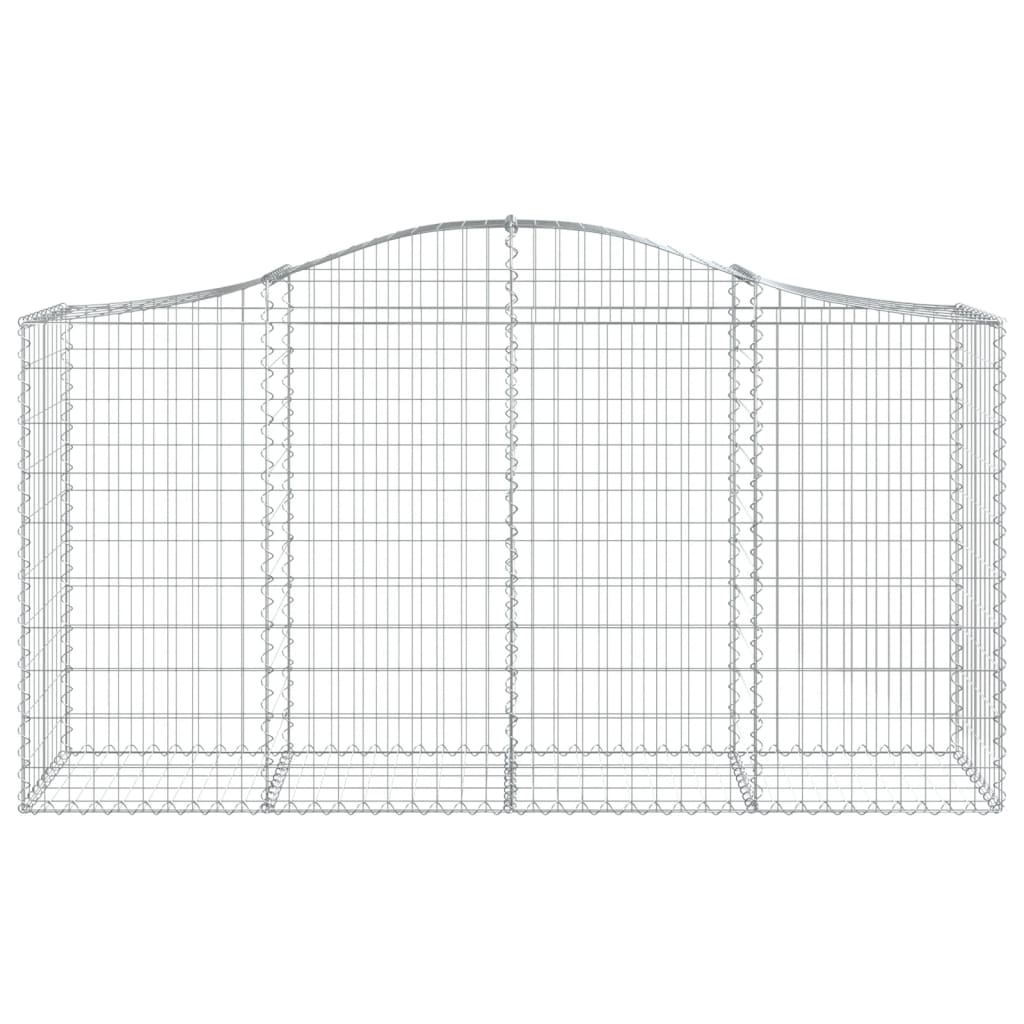 Klenuté gabionové koše 6 ks 200x50x100/120cm pozinkované železo