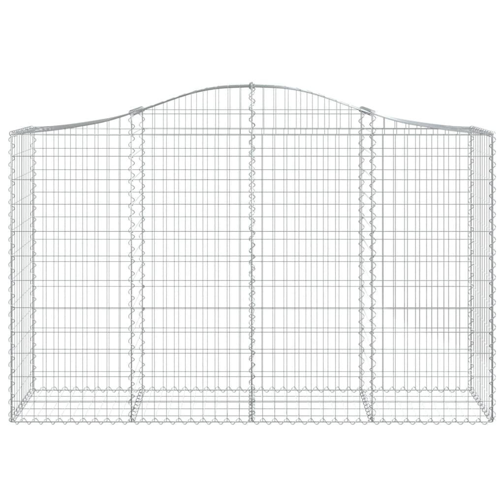 Klenuté gabionové koše 3 ks 200x50x120/140cm pozinkované železo