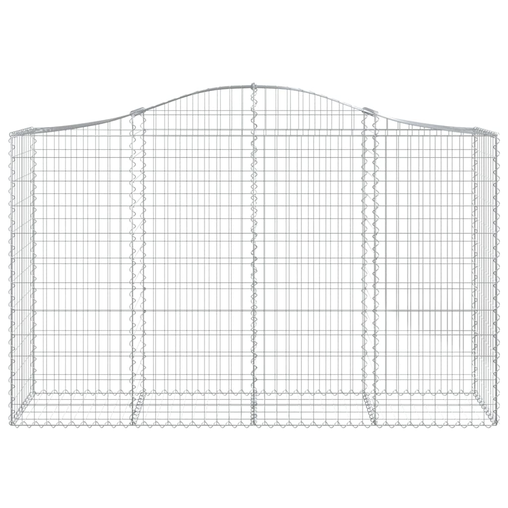 Klenuté gabionové koše 4 ks 200x50x120/140cm pozinkované železo