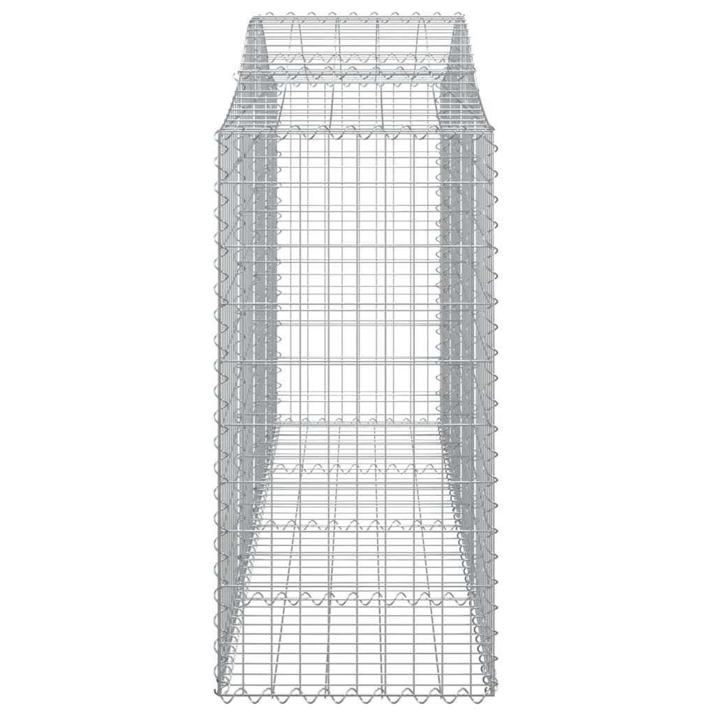 Klenuté gabionové koše 4 ks 200x50x120/140cm pozinkované železo