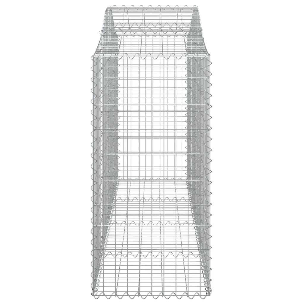 Klenuté gabionové koše 6 ks 200x50x120/140cm pozinkované železo