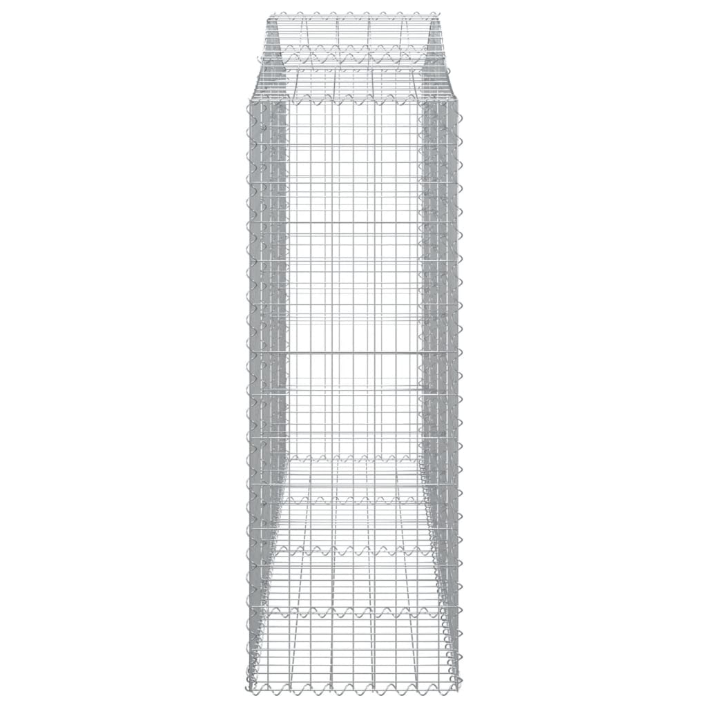 Klenuté gabionové koše 3 ks 200x50x140/160cm pozinkované železo