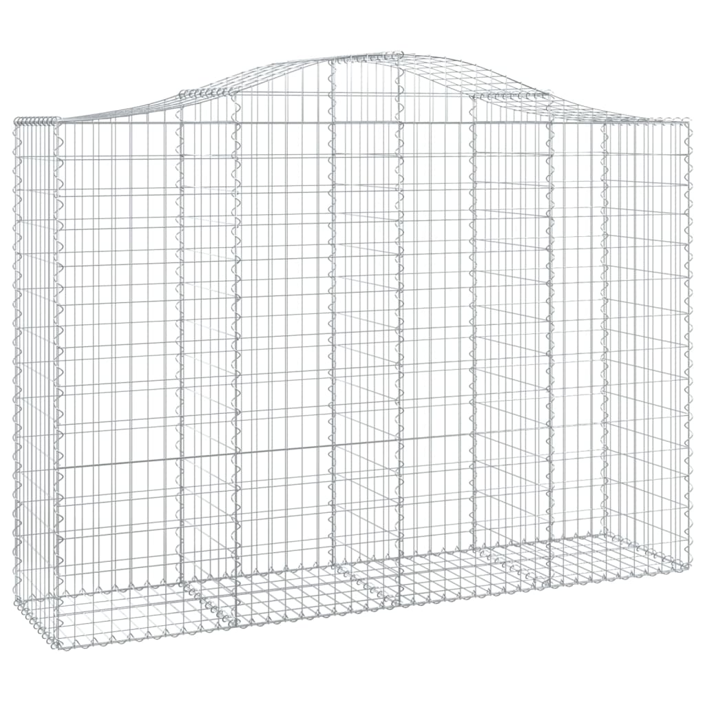 Klenuté gabionové koše 4 ks 200x50x140/160cm pozinkované železo