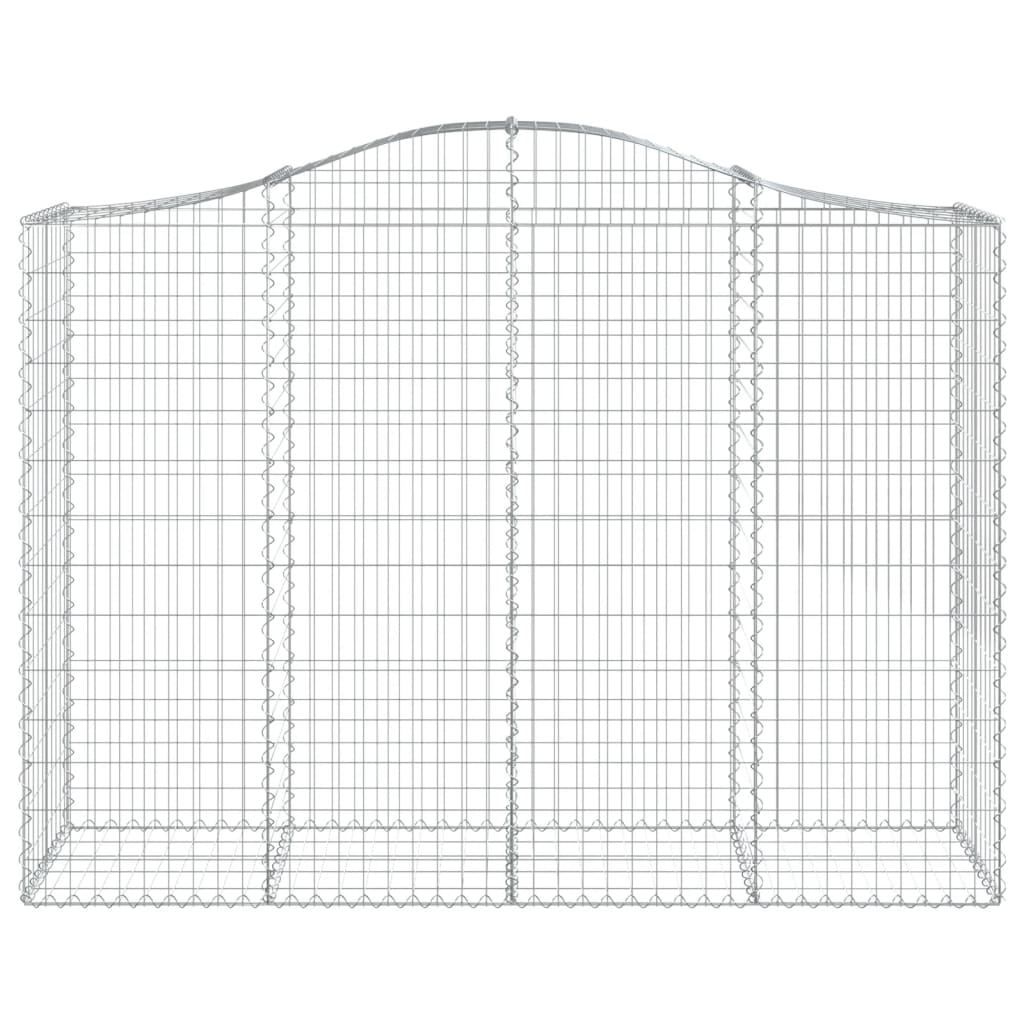 Klenuté gabionové koše 4 ks 200x50x140/160cm pozinkované železo