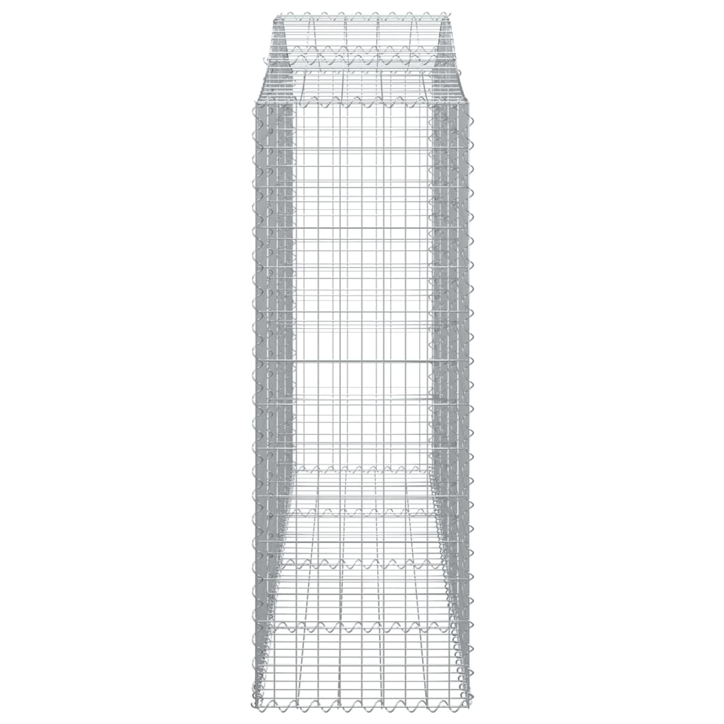 Klenuté gabionové koše 4 ks 200x50x140/160cm pozinkované železo