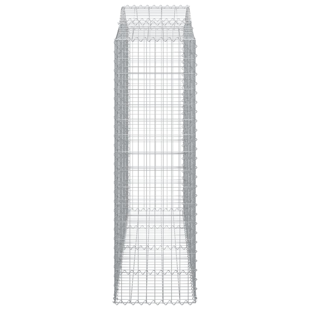 Klenuté gabionové koše 2 ks 200x50x160/180cm pozinkované železo