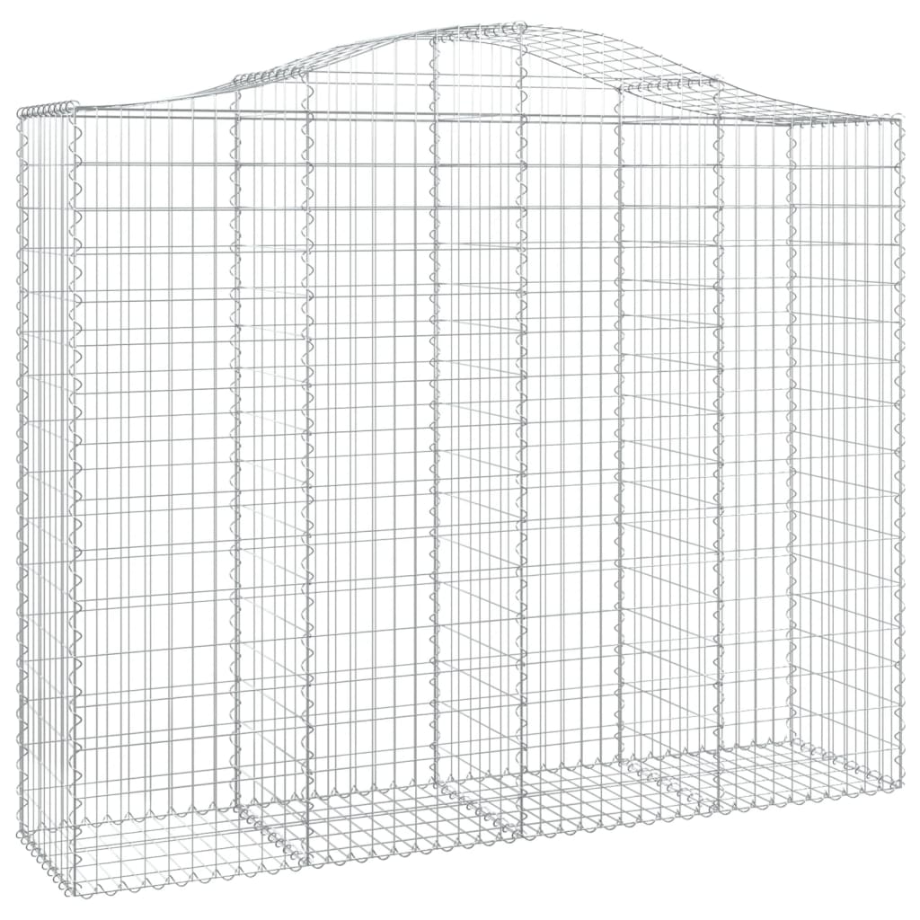 Klenuté gabionové koše 3 ks 200x50x160/180cm pozinkované železo