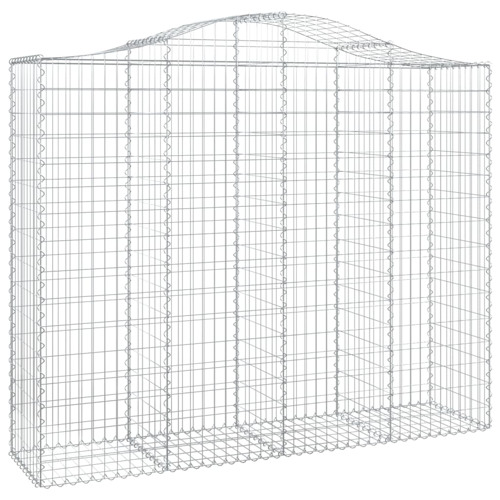 Klenuté gabionové koše 4 ks 200x50x160/180cm pozinkované železo