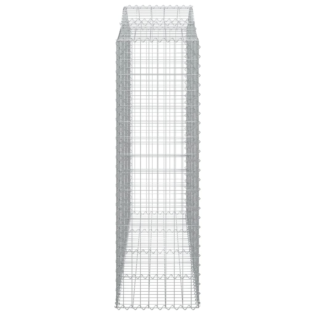 Klenuté gabionové koše 4 ks 200x50x160/180cm pozinkované železo