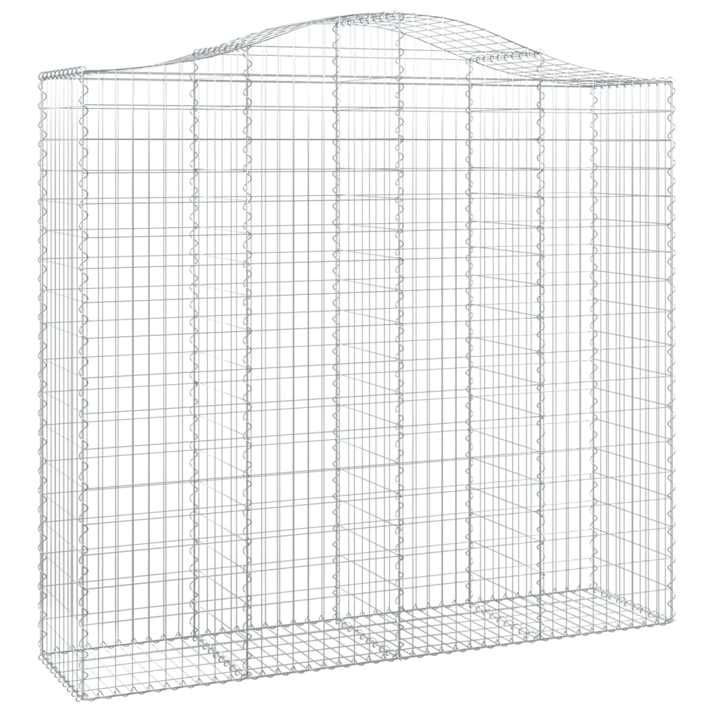 Klenuté gabionové koše 2 ks 200x50x180/200cm pozinkované železo