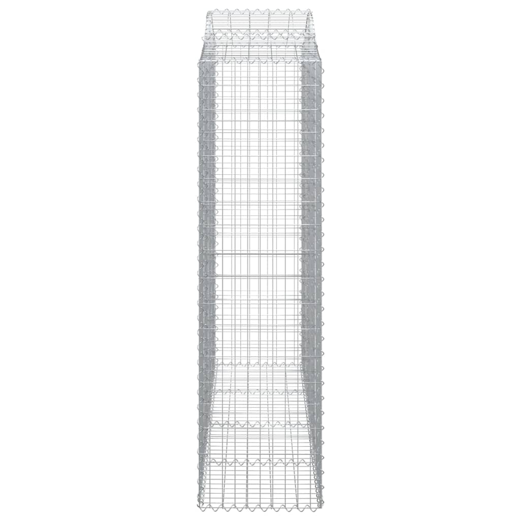 Klenuté gabionové koše 2 ks 200x50x180/200cm pozinkované železo