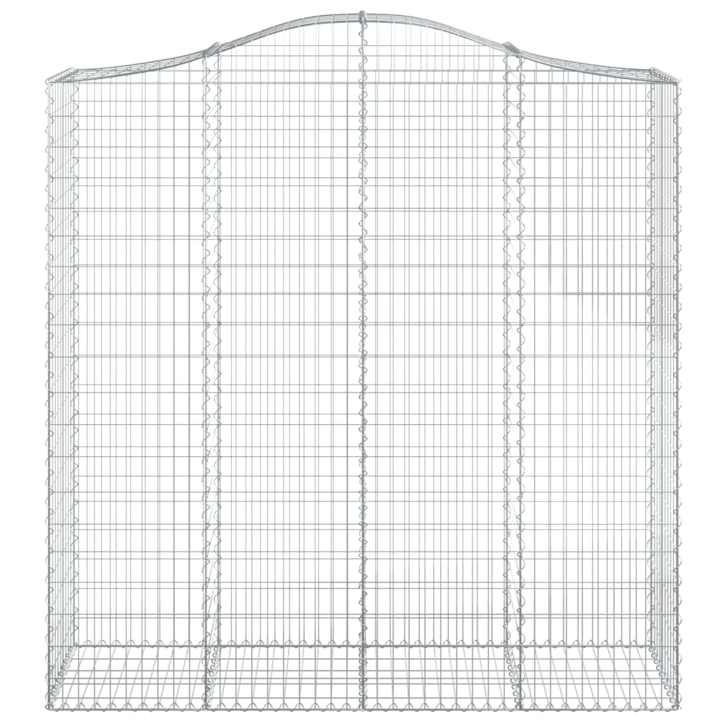 Klenuté gabionové koše 4 ks 200x50x200/220cm pozinkované železo
