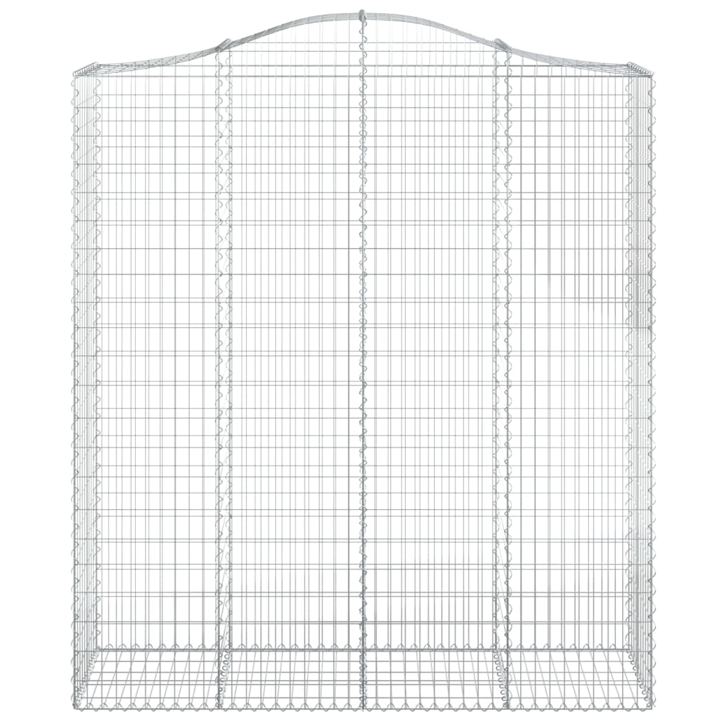 Klenuté gabionové koše 2 ks 200x50x220/240cm pozinkované železo