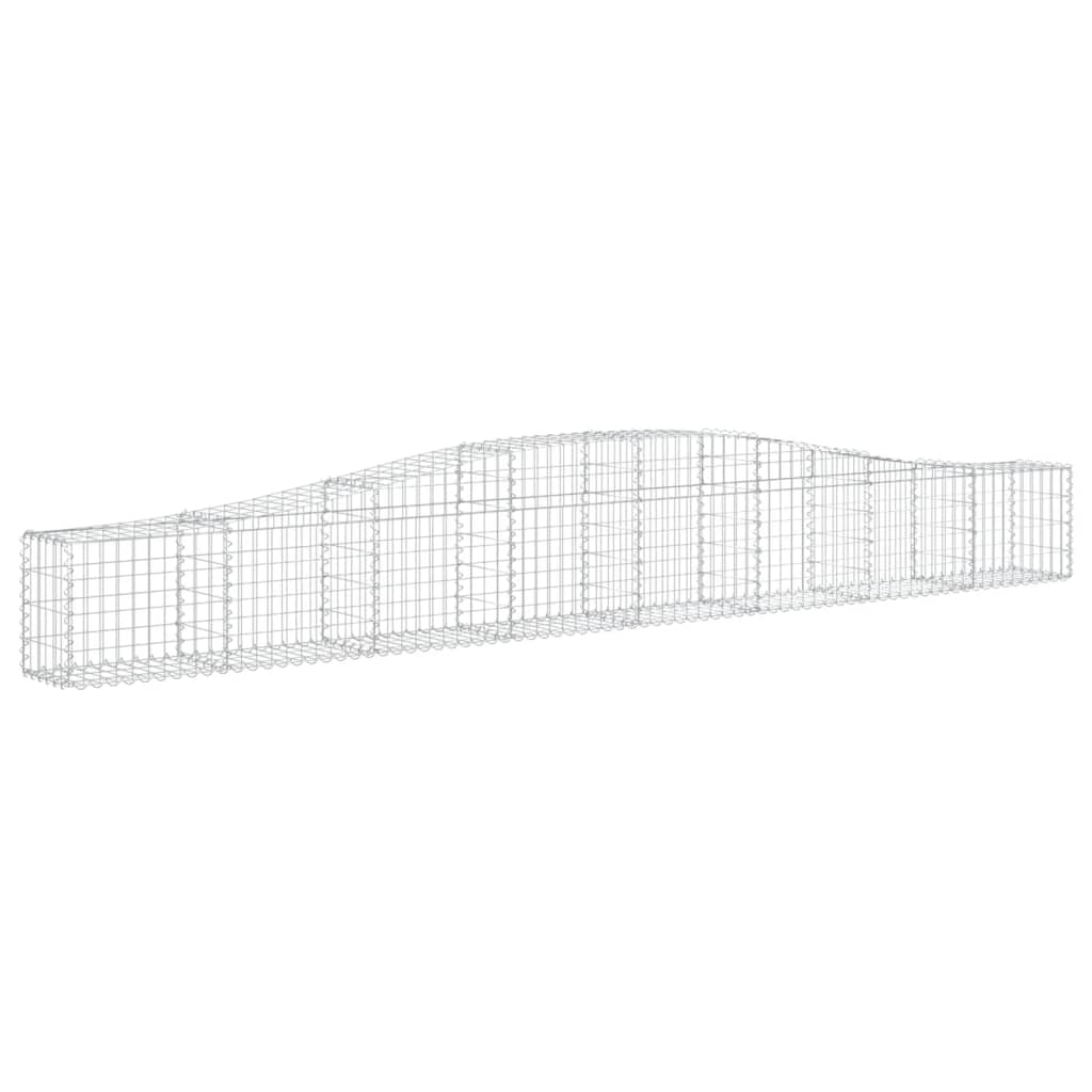 Klenuté gabionové koše 3 ks 400x30x40/60 cm pozinkované železo