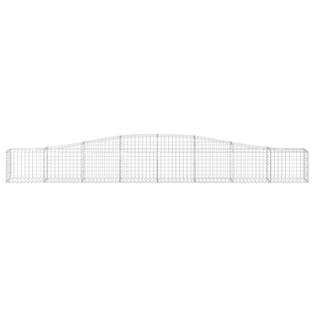 Klenuté gabionové koše 3 ks 400x30x40/60 cm pozinkované železo